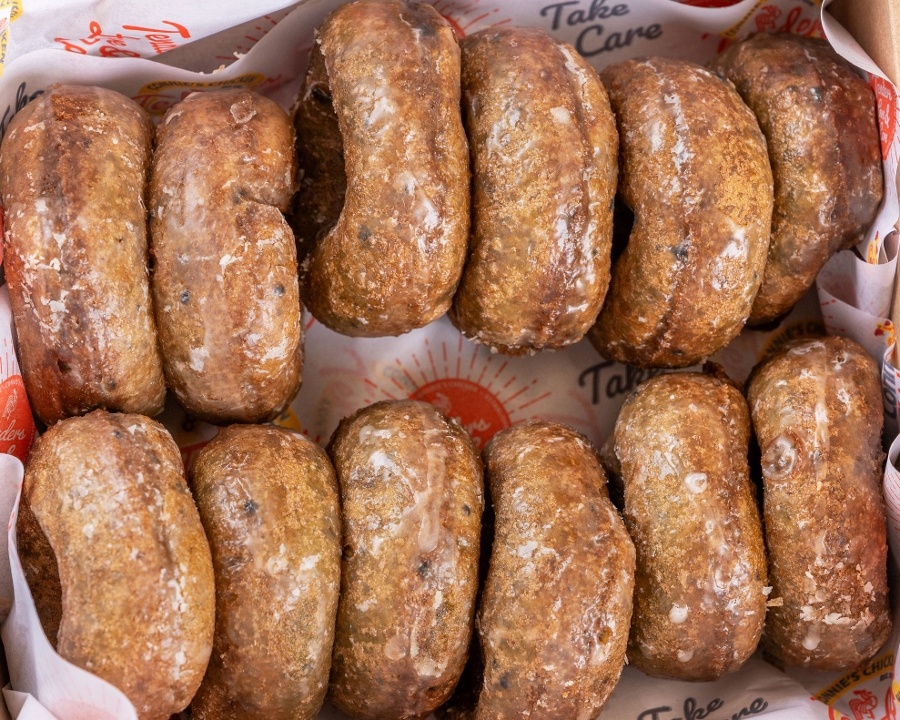 Dozen Blueberry Donuts.