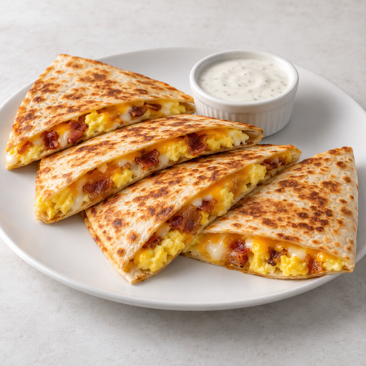 Bacon Melt Breakfast Quesadilla.