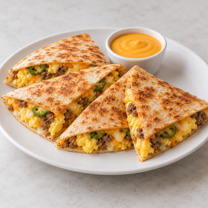 Spicy Sunrise Breakfast Quesadilla.