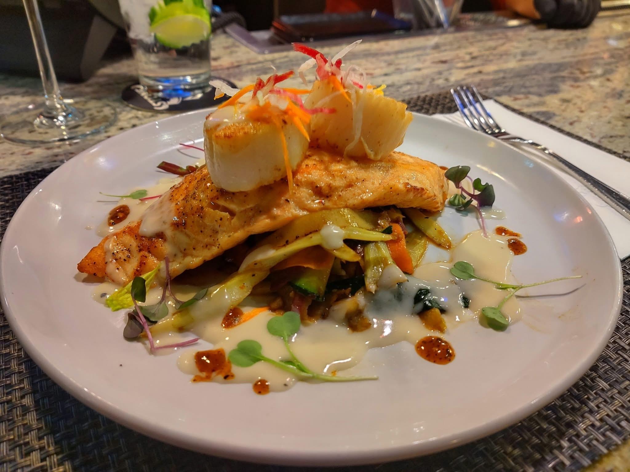 Prang Almond Grilled salmon.