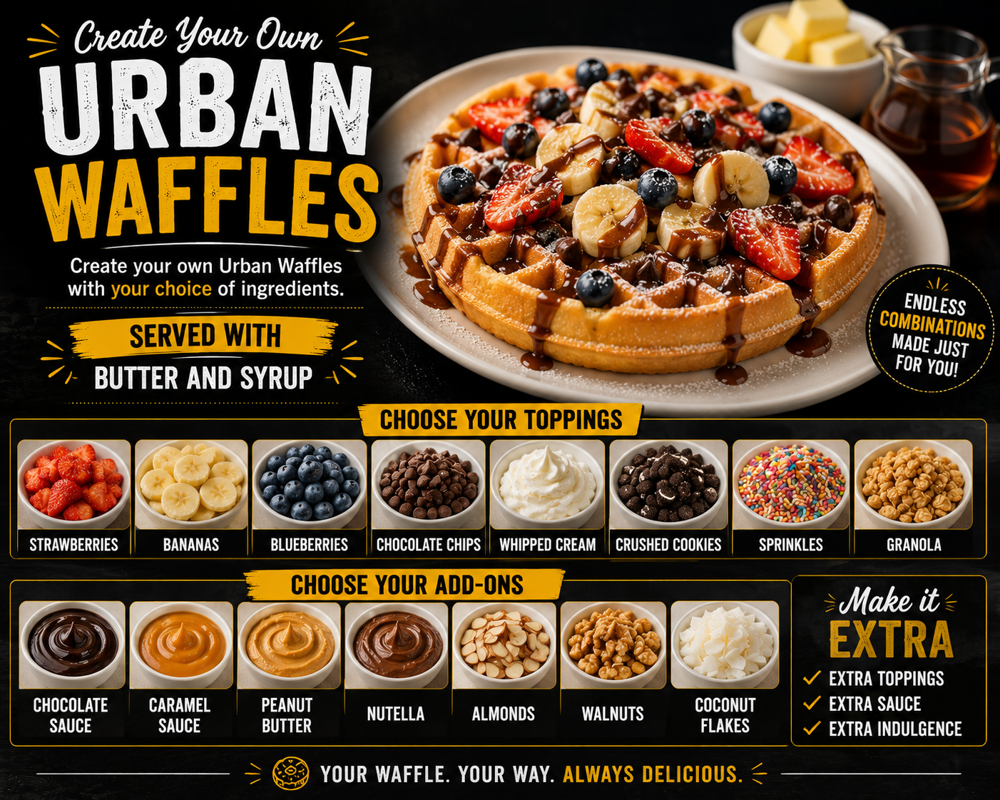 Create your own Urban Waffles